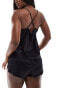 Фото #4 товара Ann Summers Adoration cami and short pj set in black