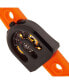 Men M95 Series Rubber Watch - Black/Orange, 41mm