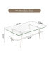 Фото #4 товара White Metal and Glass Coffee Table