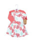 ფოტო #3 პროდუქტის Baby Girls Organic Cotton Dress and Cardigan, Coral Reef