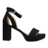 Фото #1 товара CL by Laundry Go On Block Heels Ankle Strap Womens Black Dress Sandals GASP-002