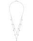 ფოტო #1 პროდუქტის Diamond Cluster & Polished Dangle Disc 18" Layered Necklace (1/4 ct. t.w.) in Sterling Silver, Created for Macy's