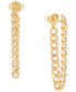 Chain Link Front to Back Drop Earrings in 10k Gold