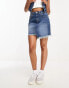 Фото #4 товара DTT raw hem denim mini skirt in mid blue