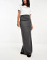 Фото #1 товара River Island tailored pencil maxi skirt in dark grey