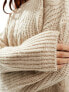 Фото #5 товара Stradivarius cable knit jumper in beige