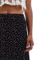 Фото #4 товара Miss Selfridge Petite split leg slip maxi skirt in polka dot