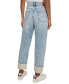 ფოტო #2 პროდუქტის Women's Crystal Cuff Straight-Leg Jeans