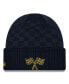 ფოტო #2 პროდუქტის Men's Navy Indiana Pacers 2024 NBA All-Star Game Rally Drive Checkerboard Pattern Cuffed Knit Hat