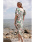 Фото #4 товара Платье из хлопка и шелка Jessie Zhao New York изумрудного цвета смокинговое