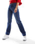 & Other Stories high waist slim leg jeans in dark blue