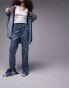 Женские джинсы Topshop Kort Jeans mit Saumschlitz in Mittelblau Голубой, W34 L30 - фото #1