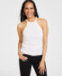 ფოტო #1 პროდუქტის Women's Chain-Strap Halter Sweater Tank, Created for Macy's