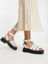 ASRA Paxton chunky sandals in rice leather