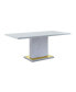 Gaines Dining Table, Gray High Gloss Finish
