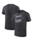 Men's Heather Charcoal New England Patriots 2021 NFL Playoffs Bound Lights Action T-shirt
