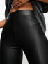 Фото #6 товара Only faux leather high waisted leggings in black