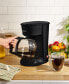 12-Cup Glass-Carafe Black Drip Coffee Maker