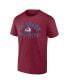 ფოტო #5 პროდუქტის Men's Burgundy Colorado Avalanche Wordmark Two-Pack T-shirt Set
