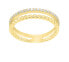 Charming gold-plated ring with zircons GR044Y