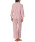 ფოტო #2 პროდუქტის Women's 2-Pc. 3/4-Sleeve Printed Pajamas Set