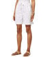 Фото #1 товара Karen Scott Women's Adelina Tab Cuff Drawstring Shorts Bright White XS
