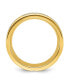 ფოტო #3 პროდუქტის Stainless Steel Brushed Yellow IP-plated CZ Band Ring