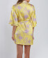 ფოტო #2 პროდუქტის Women's Fiona Satin Print Robe