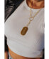 Фото #2 товара KC Chic Designs 316L It Girl Gold-Tone Dog Tag Necklace