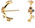 Фото #1 товара Нетрадиционные позолоченные серьги с цирконами ZOE Gold AR01-290-U