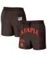 Фото #2 товара Men's NFL X Staple Brown Cleveland Browns New Age Throwback Vintage-Like Wash Fleece Short
