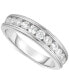 ფოტო #1 პროდუქტის Diamond Channel-Set Milgrain Band (3/4 ct. t.w.) in 14k White Gold