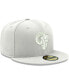 Фото #2 товара Men's Los Angeles Rams White on White Ram Head 59FIFTY Fitted Hat