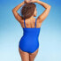 Lands' End Women's UPF 50 Full Coverage Tummy Control One Piece Swimsuit - Blue