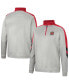 ფოტო #4 პროდუქტის Men's Gray and Red Maryland Terrapins Bushwood Fleece Quarter-Zip Jacket