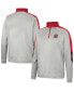 Men's Gray and Red Maryland Terrapins Bushwood Fleece Quarter-Zip Jacket