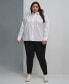 Plus Size Imitation Pearl Blouse, First@Macy’s