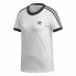 Women’s Short Sleeve T-Shirt Adidas 3 stripes White