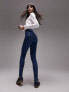 Topshop high rise Joni jeans with super-rips in black