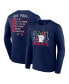 Фото #2 товара Men's David Ortiz Navy Boston Red Sox Stats Resume Long Sleeve T-shirt