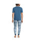 ფოტო #2 პროდუქტის Men's Knit Jersey Pajama Sleep Set