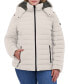 Фото #1 товара Plus Size Faux-Fur-Trim Hooded Packable Puffer Coat