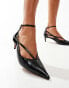 Фото #2 товара ASOS DESIGN Starling buckle detail kitten heeled shoes in black