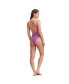 Фото #2 товара Women's Solid One shoulder one piece swimsuit
