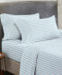 Фото #3 товара Crosshatch Printed Cal King Sheets Set - 400 Thread Count 100% Cotton Sateen - Taupish-Sage