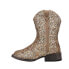 Фото #3 товара Roper Glitter Galore Square Toe Cowboy Toddler Girls Gold Casual Boots 09-017-1