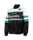 Фото #3 товара Men's Black Vancouver Grizzlies Hardwood Classics Script Satin Full-Snap Jacket