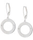 Diamond Circle Logo Drop Earrings (1/20 ct. t.w.) in Sterling Silver