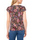 ფოტო #2 პროდუქტის Women's V-Neck Cap-Sleeve Top