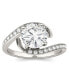 Moissanite Round Swirl Engagement Ring (1-3/4 ct. t.w. Diamond Equivalent) in 14k White Gold